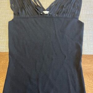 Cache Vintage Black Tank Blouse